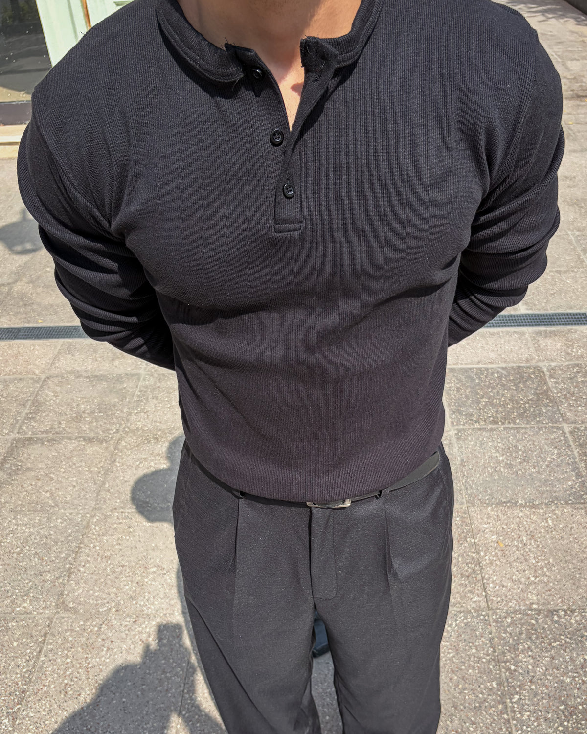 Wstudios Henley T-Shirt (Black)