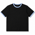 Ringer Tee — Black / Baby Blue