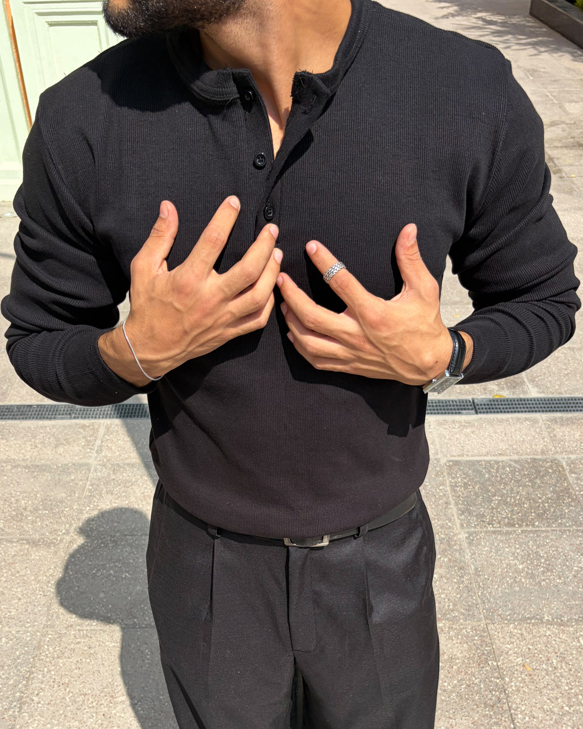 Wstudios Henley T-Shirt (Black)