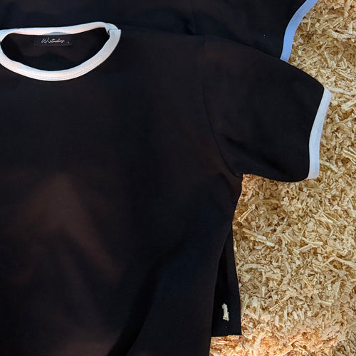 Ringer Tee — Black / White