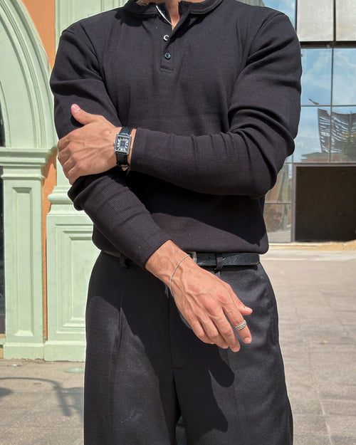 Wstudios Henley T-Shirt (Black)